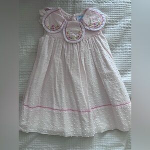Luli & Me Pink Embroidered Girls Dress